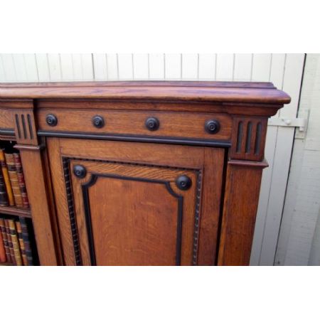 Eichen Bücherschrank Massivholz antik 19. Jahrhundert