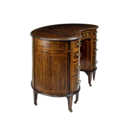 Edwards & Roberts Mahagoni Schreibtisch Massivholz antik 19. Jahrhundert