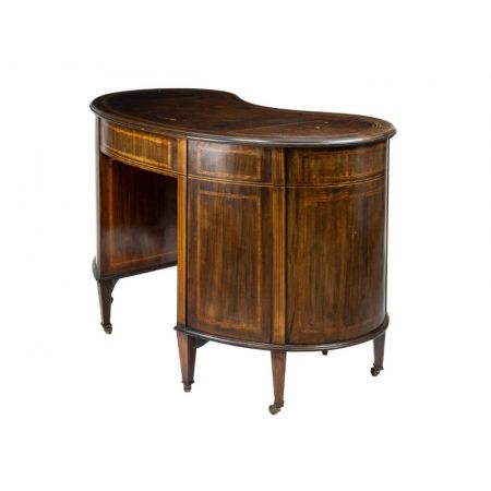 Edwards & Roberts Mahagoni Schreibtisch Massivholz antik 19. Jahrhundert