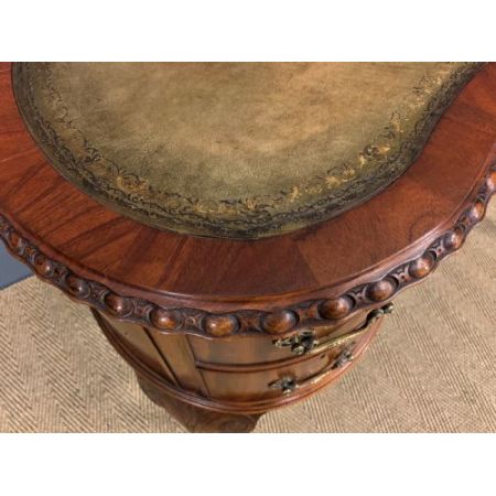 Paar edwardianische Mahagoni Schreibtische Massivholz antik ca 1900