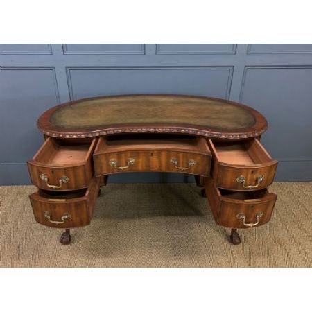 Paar edwardianische Mahagoni Schreibtische Massivholz antik ca 1900