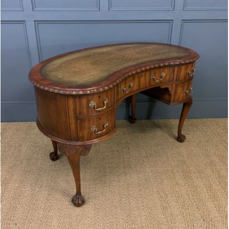 Paar edwardianische Mahagoni Schreibtische Massivholz antik ca 1900