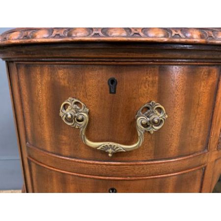 Paar edwardianische Mahagoni Schreibtische Massivholz antik ca 1900