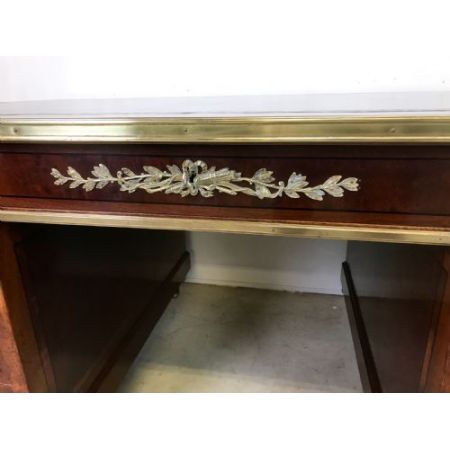 Antiker Mahagoni Schreibtisch aus Massivholz ca 1900