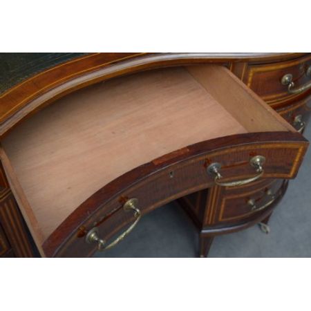 Edwardianischer Mahagoni Schreibtisch Massivholz antik ca 1900