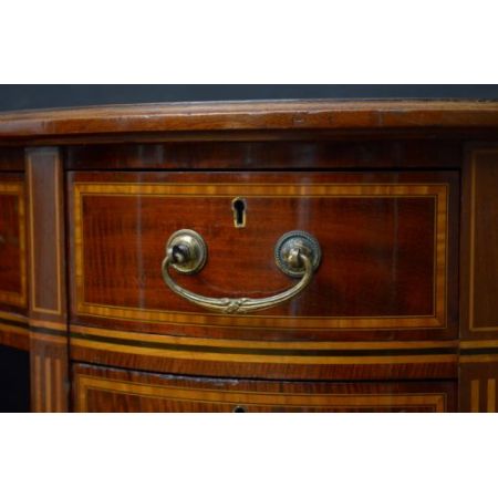 Edwardianischer Mahagoni Schreibtisch Massivholz antik ca 1900