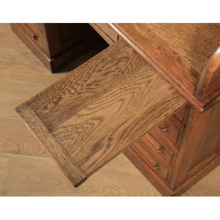 Edwardianischer Eichen Schreibtisch Massivholz antik ca 1910