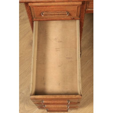 Edwardianischer Eichen Schreibtisch Massivholz antik ca 1910