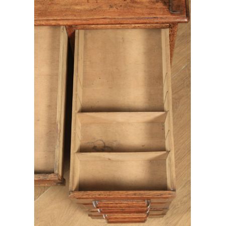 Edwardianischer Eichen Schreibtisch Massivholz antik ca 1910