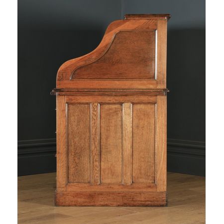 Edwardianischer Eichen Schreibtisch Massivholz antik ca 1910