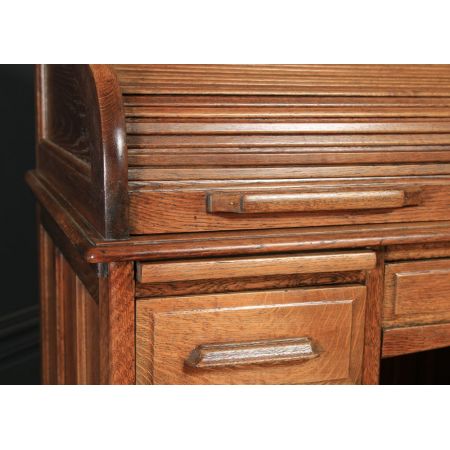 Edwardianischer Eichen Schreibtisch Massivholz antik ca 1910