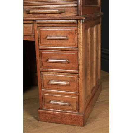 Edwardianischer Eichen Schreibtisch Massivholz antik ca 1910