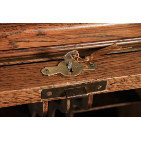 Edwardianischer Eichen Schreibtisch Massivholz antik ca 1910