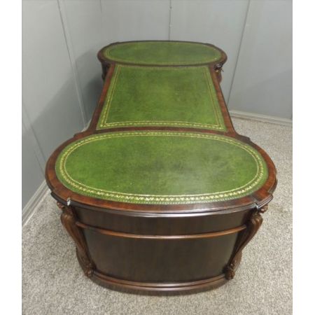 Edwardianischer Mahagoni Partners Desk Massivholz antik ca 1900