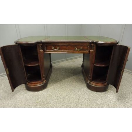 Edwardianischer Mahagoni Partners Desk Massivholz antik ca 1900