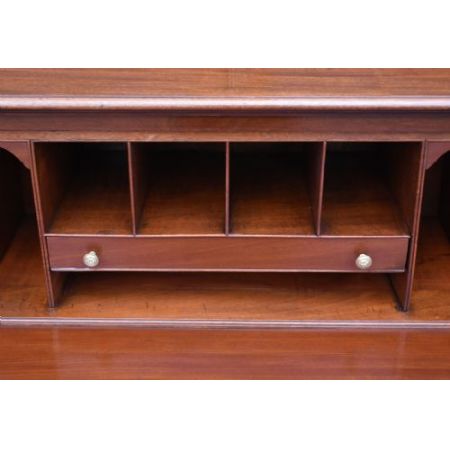 Antiker Breakfront Bücherschrank aus massivem Mahagoni