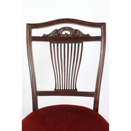 Antiker edwardianischer Dressingtable Chair aus Mahagoni 