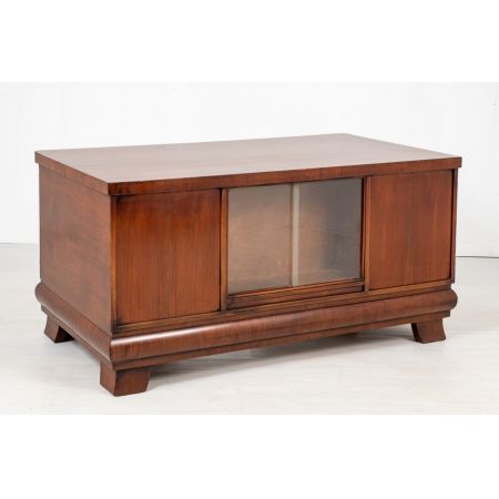 Stylischer Art Deco Walnussholz Schreibtisch