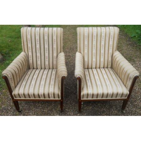 Paar Edwardianische Sessel aus Mahagoni 