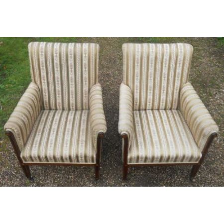 Paar Edwardianische Sessel aus Mahagoni 