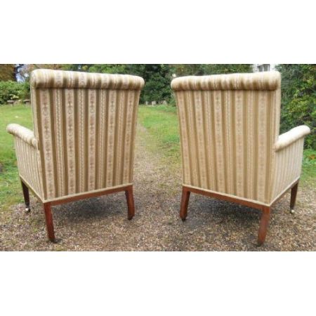 Paar Edwardianische Sessel aus Mahagoni 