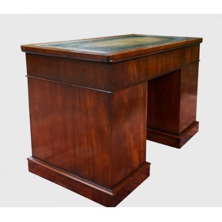 Antiker Mahagoni Sockelschreibtisch aus dem Jahr 1850