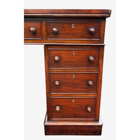 Antiker Mahagoni Sockelschreibtisch aus dem Jahr 1850