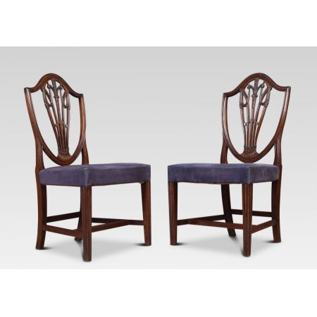 Satz von 10 Esszimmerstühlen aus Mahagoni von 1910