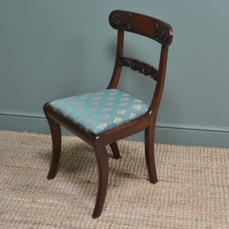 Sechs Regency Mahagoni Stühle Massivholz antik ca 1830