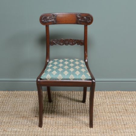 Sechs Regency Mahagoni Stühle Massivholz antik ca 1830