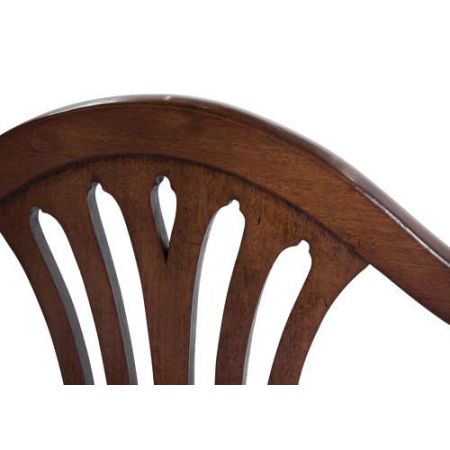 Sechs Georgianische Mahagoni Esszimmerstühle Massivholz antik