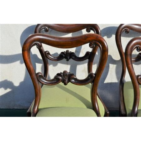 Sechs Viktorianische Palisander Stühle Massivholz antik ca 1870