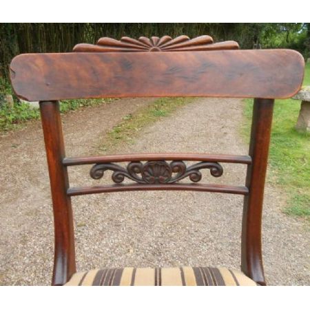 Sechs Regency Mahagoni Stühle Massivholz antik ca 1830