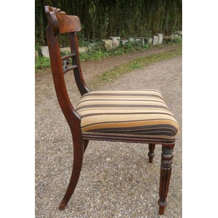 Sechs Regency Mahagoni Stühle Massivholz antik ca 1830