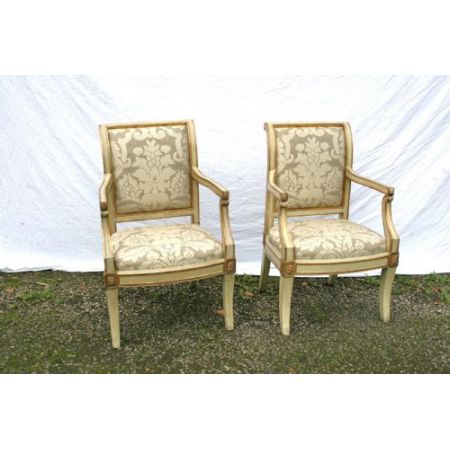 Paar italienisches Massivholz Stühle antik ca 1800