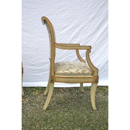 Paar italienisches Massivholz Stühle antik ca 1800