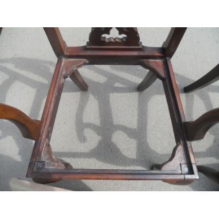 Paar Chippendale Mahagoni Stühle Massivholz antik ca 1920