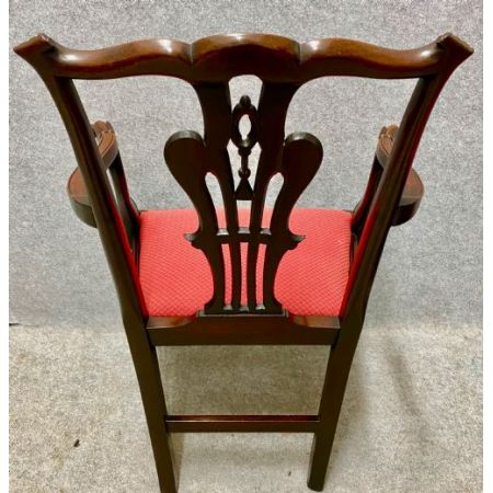 Paar Chippendale Mahagoni Stühle Massivholz antik 19. Jahrhundert