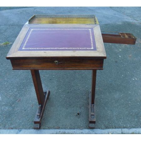 Viktorianischer Palisander Schreibtisch Massivholz antik ca 1880