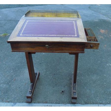 Viktorianischer Palisander Schreibtisch Massivholz antik ca 1880