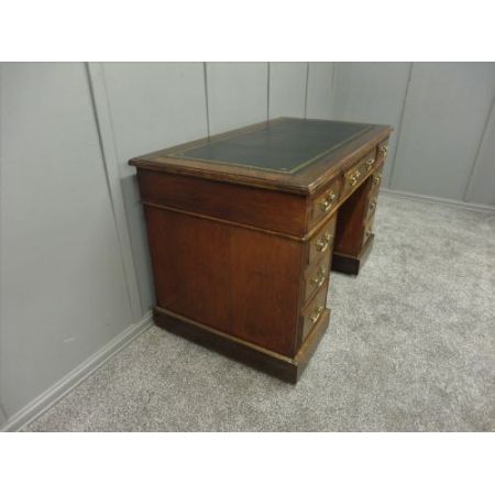 Viktorianischer Eichen Schreibtisch Massivholz antik ca 1890