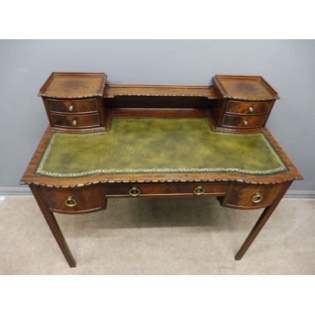 Edwardiaischer Mahagoni Schreibtisch Massivholz antik ca 1890