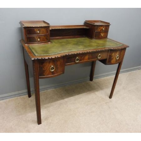 Edwardiaischer Mahagoni Schreibtisch Massivholz antik ca 1890