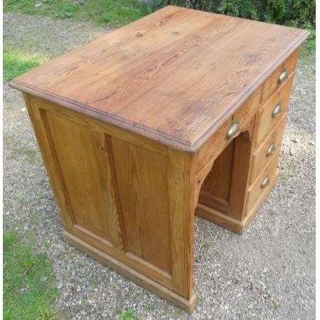 Edwardianischer Kiefernholz Schreibtisch Massivholz Weichholz antik ca 1900