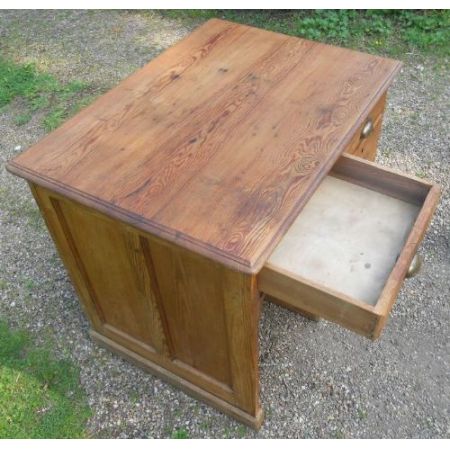 Edwardianischer Kiefernholz Schreibtisch Massivholz Weichholz antik ca 1900