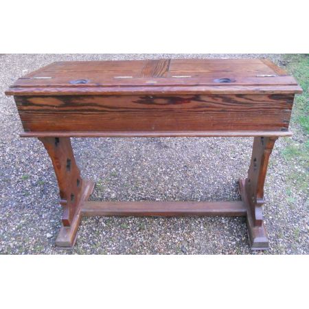 Viktorianischer Kiefern Schreibtisch Weichholz Massivholz antik ca 1850