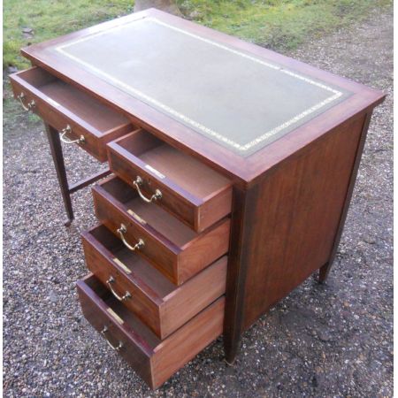 Edwardianischer Mahagoni Schreibtisch Massivholz antik ca 1900