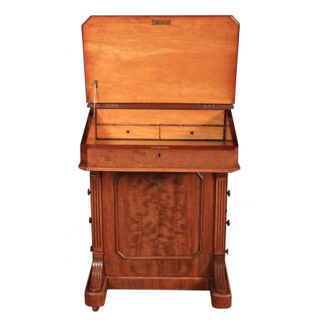 Mahagoni Davenport Schreibtisch Massivholz antik ca 1880