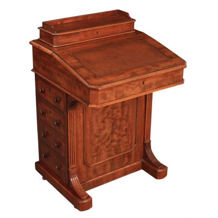 Mahagoni Davenport Schreibtisch Massivholz antik ca 1880