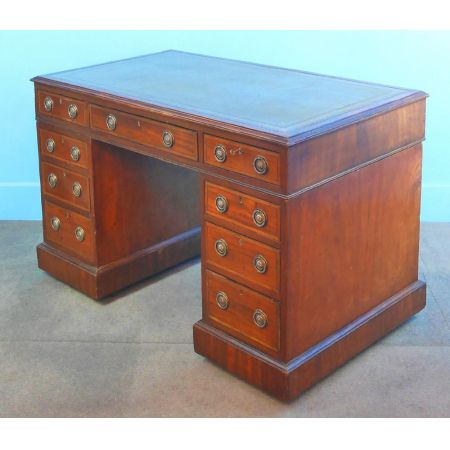 Viktorianischer Mahagoni Schreibtisch Massivholz antik ca 1840